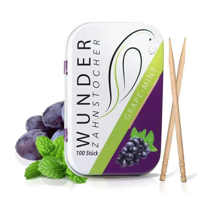Wunderzahnstocher – 100 Aromatisierte Zahnstocher - Grape-Mint Linkreich