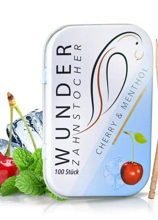 Wunderzahnstocher – 100 Aromatisierte Zahnstocher - Cherry-Menthol Linkreich
