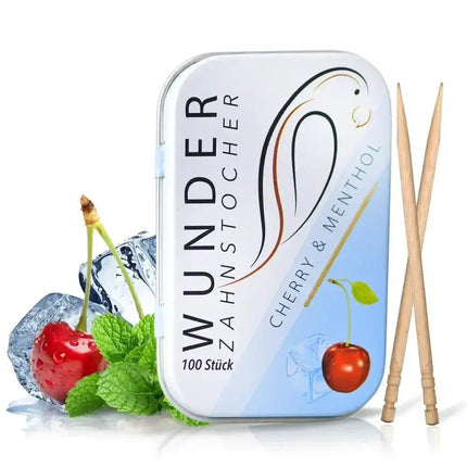 Wunderzahnstocher – 100 Aromatisierte Zahnstocher - Cherry-Menthol Linkreich