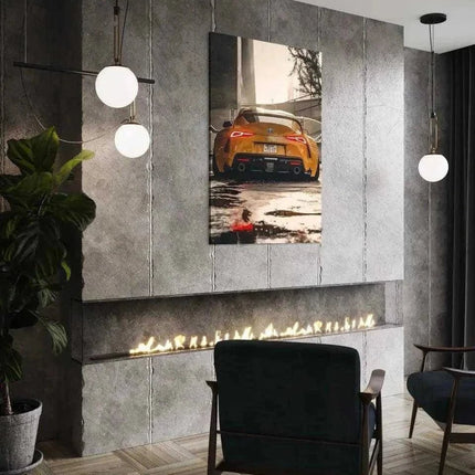 Yellow Supra - Auto Leinwandbild (Canvas) kaufen bei Linkreich – Jetzt entdecken!