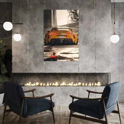 Yellow Supra - Auto Leinwandbild (Canvas) kaufen bei Linkreich – Jetzt entdecken!