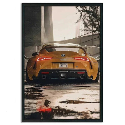 Yellow Supra - Auto Leinwandbild (Canvas) kaufen bei Linkreich – Jetzt entdecken!
