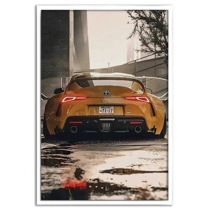 Yellow Supra - Auto Leinwandbild (Canvas) kaufen bei Linkreich – Jetzt entdecken!