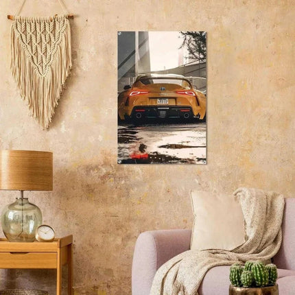 Yellow Supra - Auto Leinwandbild (Canvas) kaufen bei Linkreich – Jetzt entdecken!