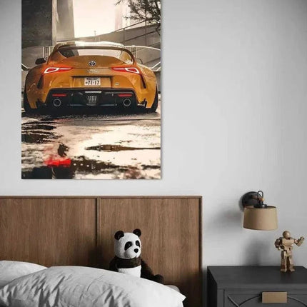 Yellow Supra - Auto Leinwandbild (Canvas) kaufen bei Linkreich – Jetzt entdecken!