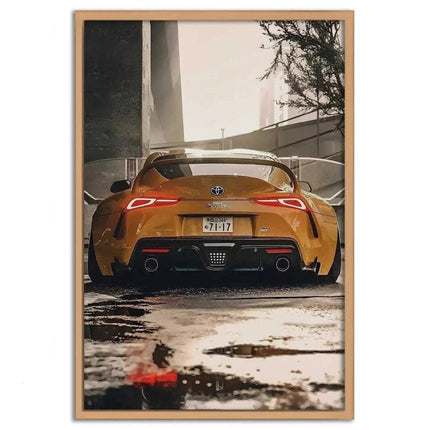 Yellow Supra - Auto Leinwandbild (Canvas) kaufen bei Linkreich – Jetzt entdecken!