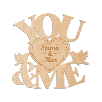 SEO. You and Me Holzschild mit Gravur - Linkreich