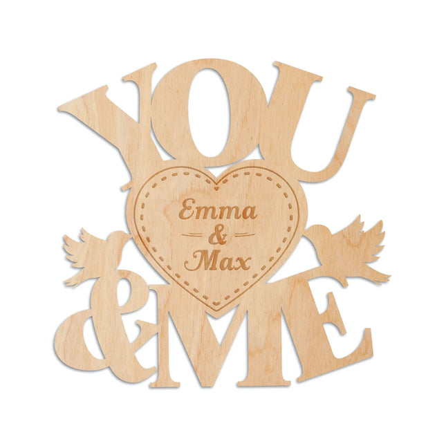 SEO. You and Me Holzschild mit Gravur - Linkreich
