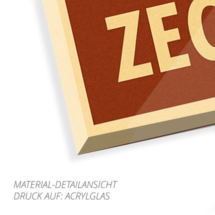 SEO. Zeche Sterkrade Oberhausen – Retro Poster im 70er - Look - Acrylglas (4 mm) Linkreich