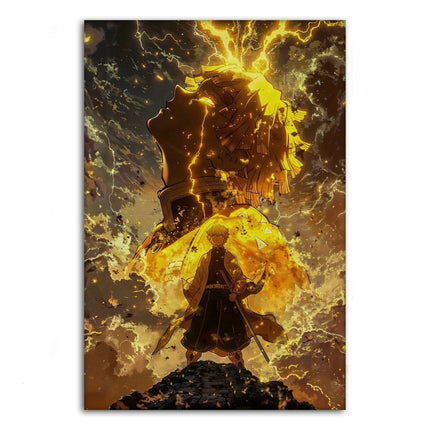Zenitsu Rage - Demon Slayer - Anime Leinwandbild (Canvas) kaufen bei Linkreich – Jetzt entdecken!