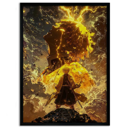 Zenitsu Rage - Demon Slayer - Anime Leinwandbild (Canvas) kaufen bei Linkreich – Jetzt entdecken!