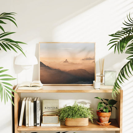 Golden Sunrise Over The Matterhorn | Mont Blanc Summit Photography Print