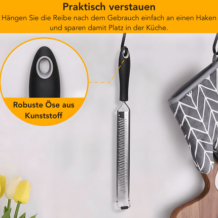 Zester Reibe aus Edelstahl Handreibe mit Schutzabdeckung (Handreibe) kaufen bei Linkreich – Jetzt entdecken!
