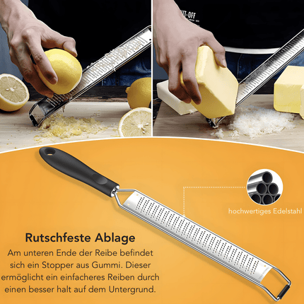 Zester Reibe aus Edelstahl Handreibe mit Schutzabdeckung (Handreibe) kaufen bei Linkreich – Jetzt entdecken!