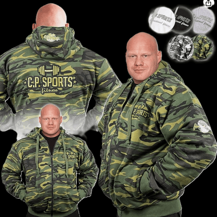 SEO. Zip - Hoodie - Unisex - Camouflage Grün - C.P. Sports - S15 - XS Linkreich