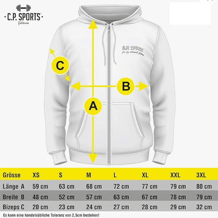 SEO. Zip - Hoodie - Unisex - Camouflage Schnee Weiß - C.P. Sports - S15 - XS Linkreich