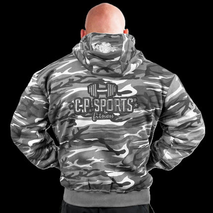SEO. Zip - Hoodie - Unisex - Camouflage Schnee Weiß - C.P. Sports - S15 - XS Linkreich