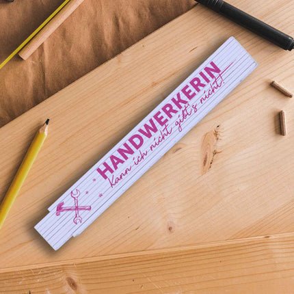 SEO. Zollstock 2 Meter - Handwerkerin - Geschenk zum Muttertag und Geburtstag - Kann ich nicht gibt's nicht Linkreich