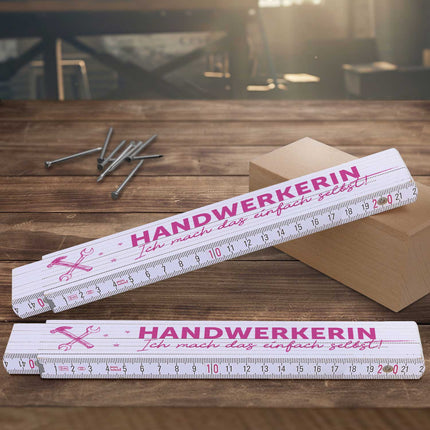 SEO. Zollstock 2 Meter - Handwerkerin - Geschenk zum Muttertag und Geburtstag - Ich mach das selbst Linkreich