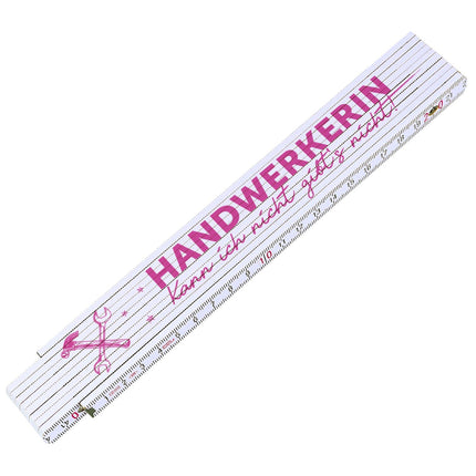 SEO. Zollstock 2 Meter - Handwerkerin - Geschenk zum Muttertag und Geburtstag - Kann ich nicht gibt's nicht Linkreich