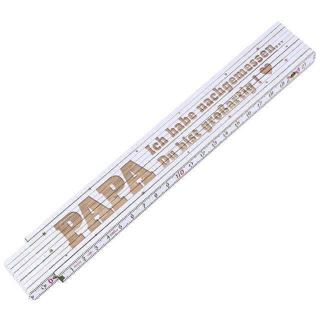 SEO. Zollstock 2 Meter mit Gravur - Papa ich habe nachgemessen - Papa (Ich) Linkreich