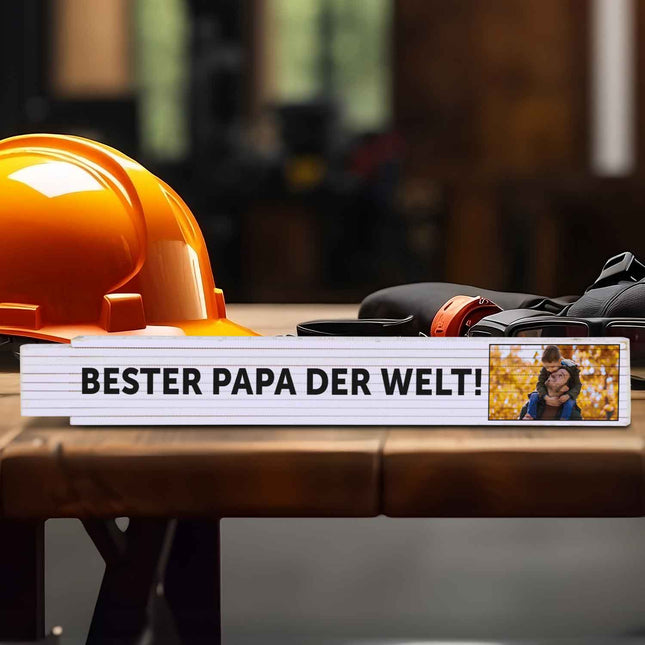 SEO. Zollstock 2 Meter mit UV Druck - Wunschtext - Personalisiert mit eigenem Text und Foto - Linkreich