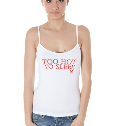 ZUELEMENTS T-Shirt Damen – Schmale Schultertank mit Logo-Druck aus Italien