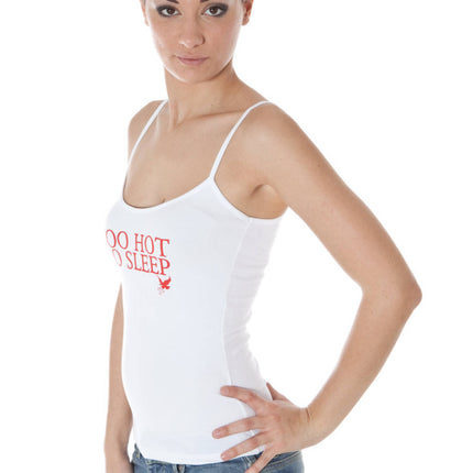ZUELEMENTS T-Shirt Damen – Schmale Schultertank mit Logo-Druck aus Italien